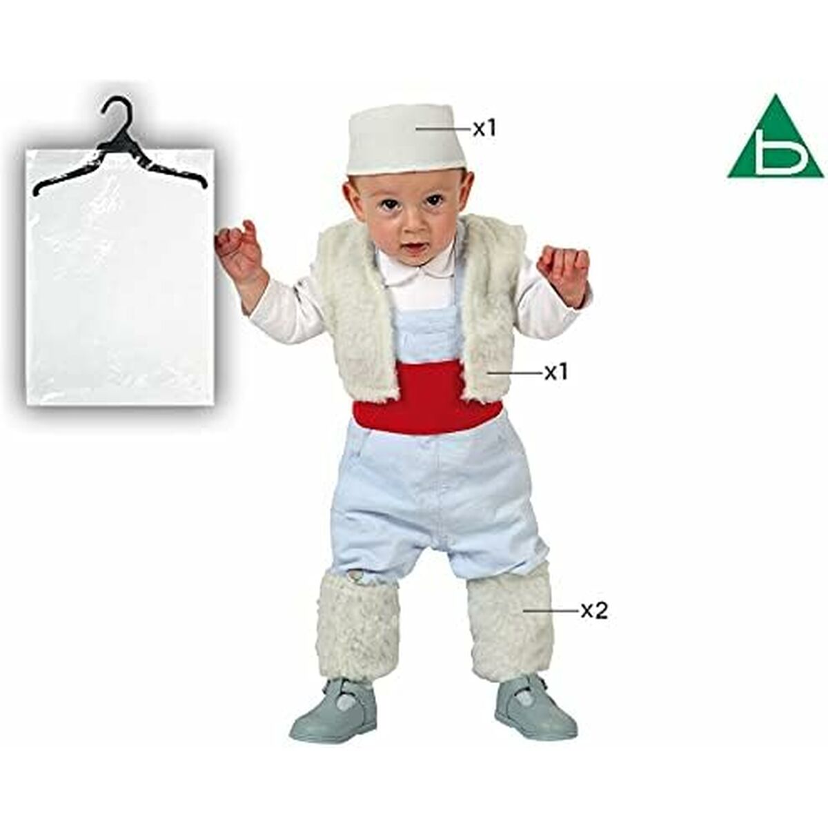 Maskeraddräkt bebis Vit Jul - 12