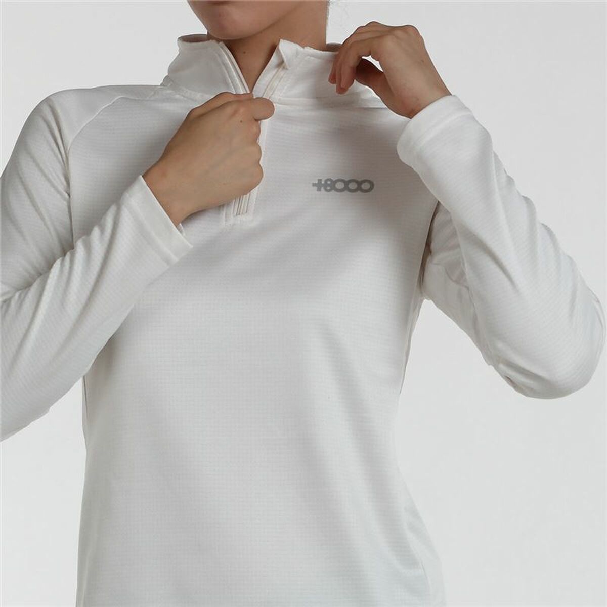 T-shirt med lång ärm Dam +8000 Pagoeta Vit - 6