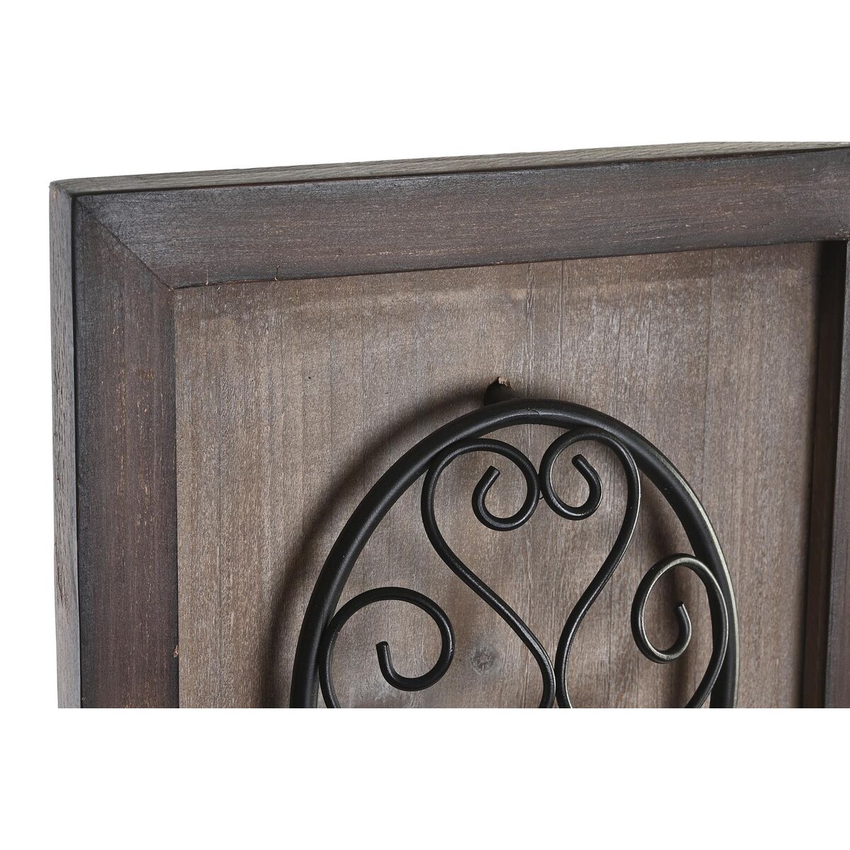 Prydnadsfigur DKD Home Decor Antikbehandlad Metall Trä Bestick (24 x 5 x 99 cm) (2 antal) - 3