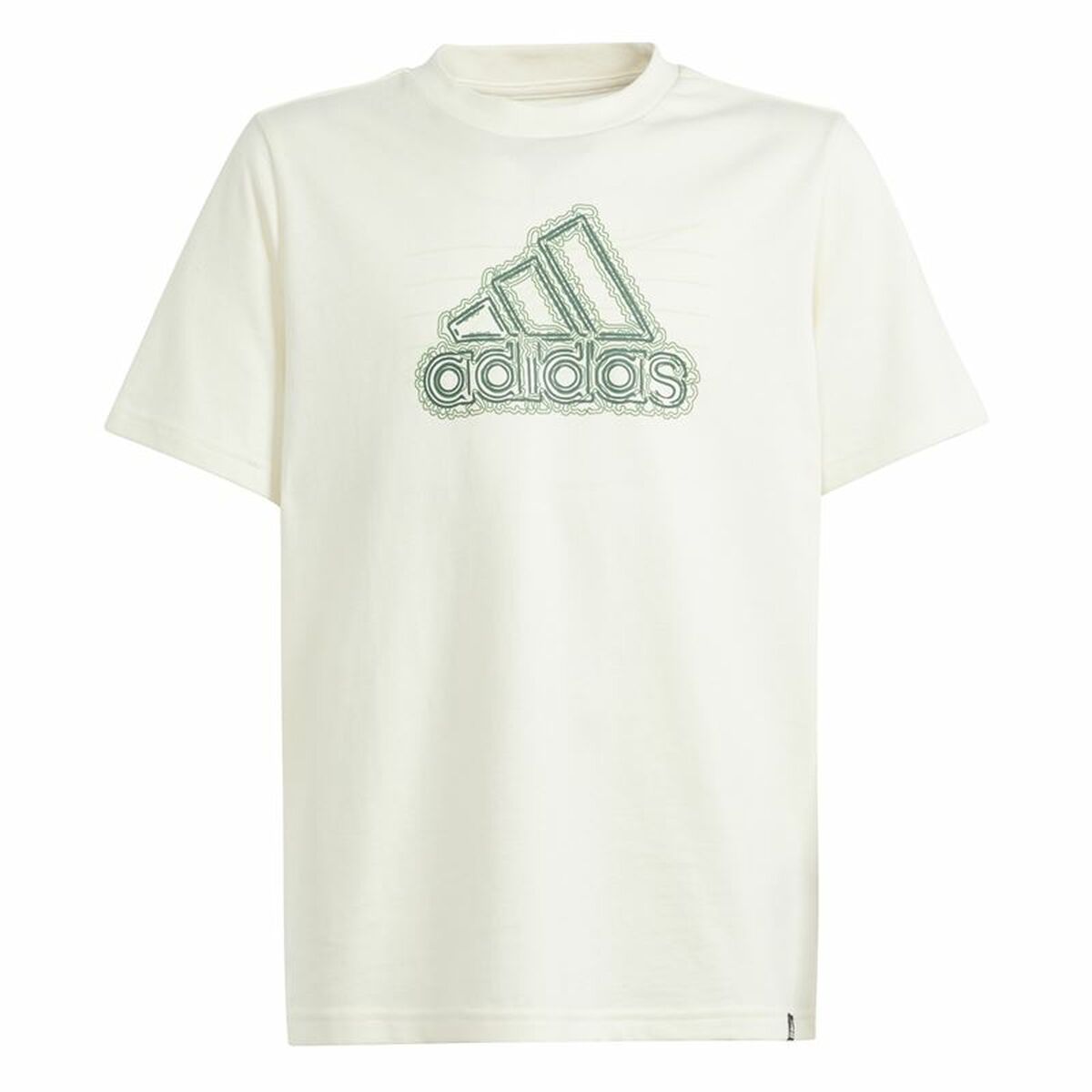 T-shirt med kortärm Adidas Table Growth Beige
