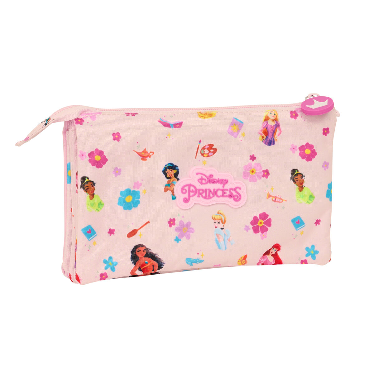 Dubbel bär-allt Princesses Disney Summer adventures Rosa 22 x 12 x 3 cm - 3