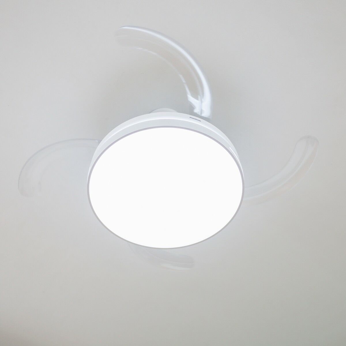 Takfläkt med LED, högtalare och 4 infällbara blad Notefan InnovaGoods Vit 36 W Ø49,5-104 cm - 4