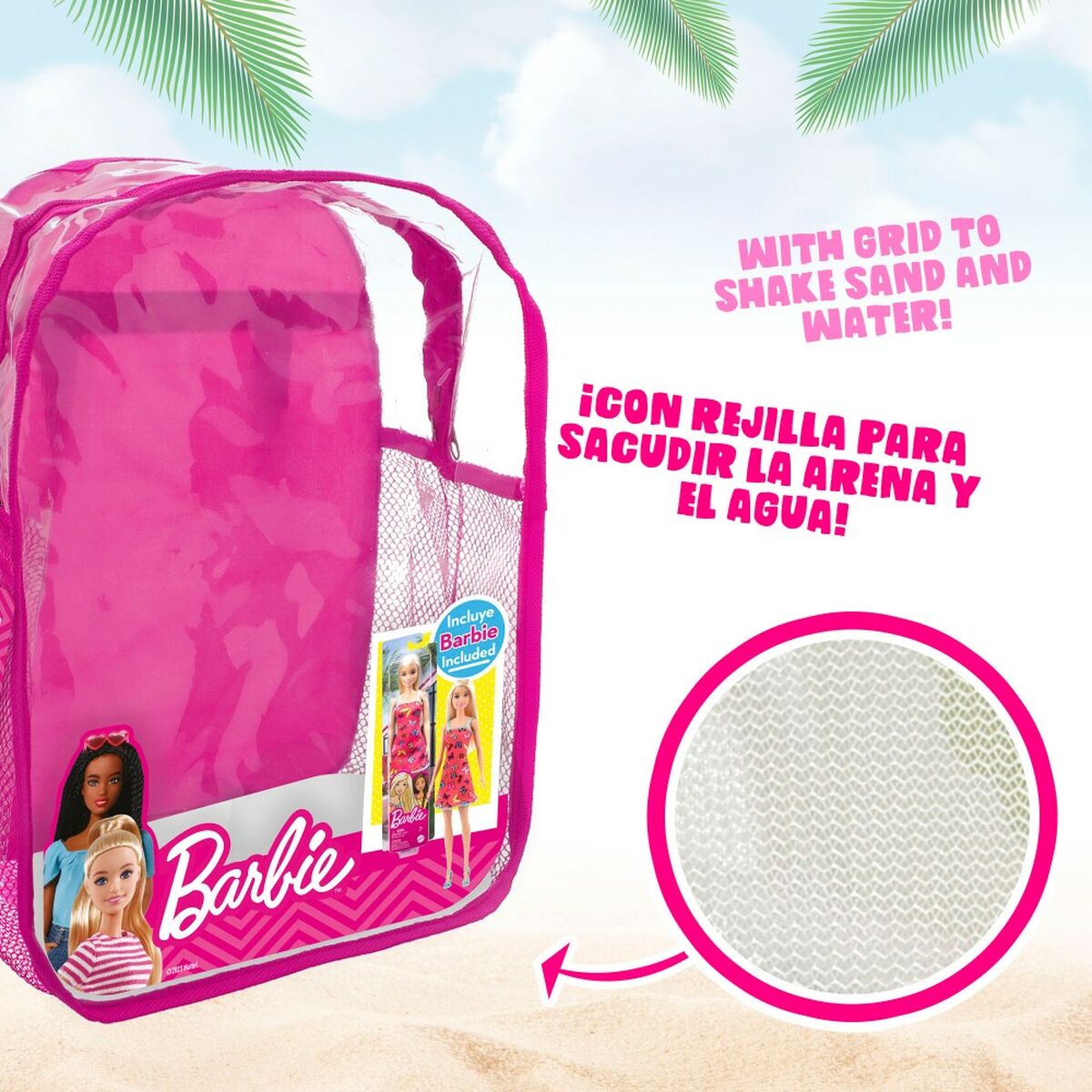 Strandleksaker set Barbie 8 Delar Ø 18 cm - 4
