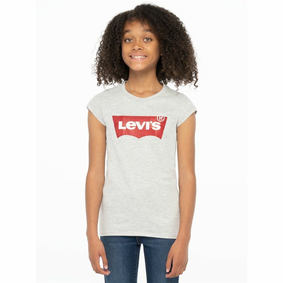 Barn T-shirt med kortärm Levi's Batwing Ljusgrå - 14