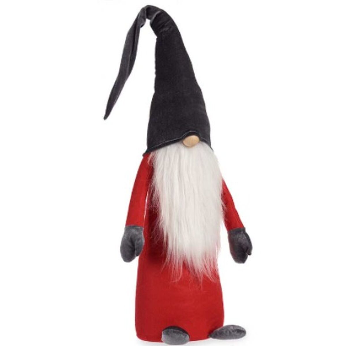 Prydnadsfigur Gnom Vit Röd Grå Polyester Trä Sand 20 x 100 x 25 cm (8 antal) - 2