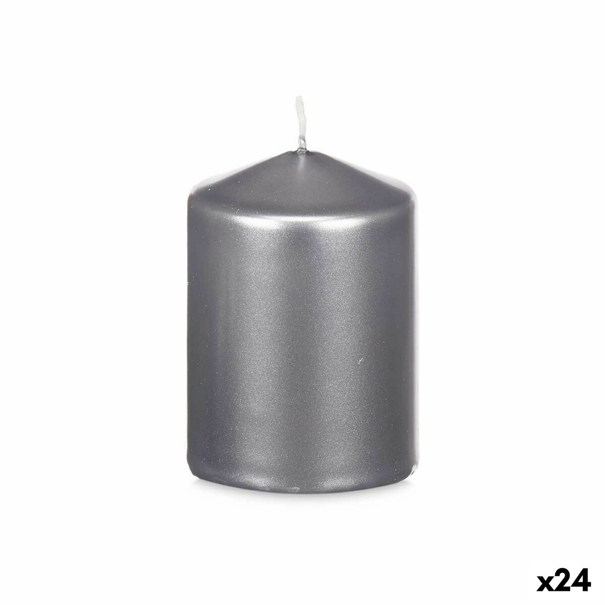 Ljus Acorde Silvrig 7 x 10 x 7 cm (24 antal)