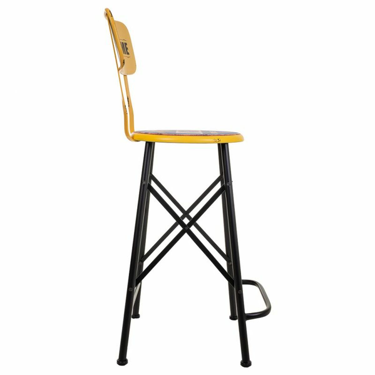 Sittpall Alexandra House Living Gul Järn 40 x 100 x 46 cm - 4