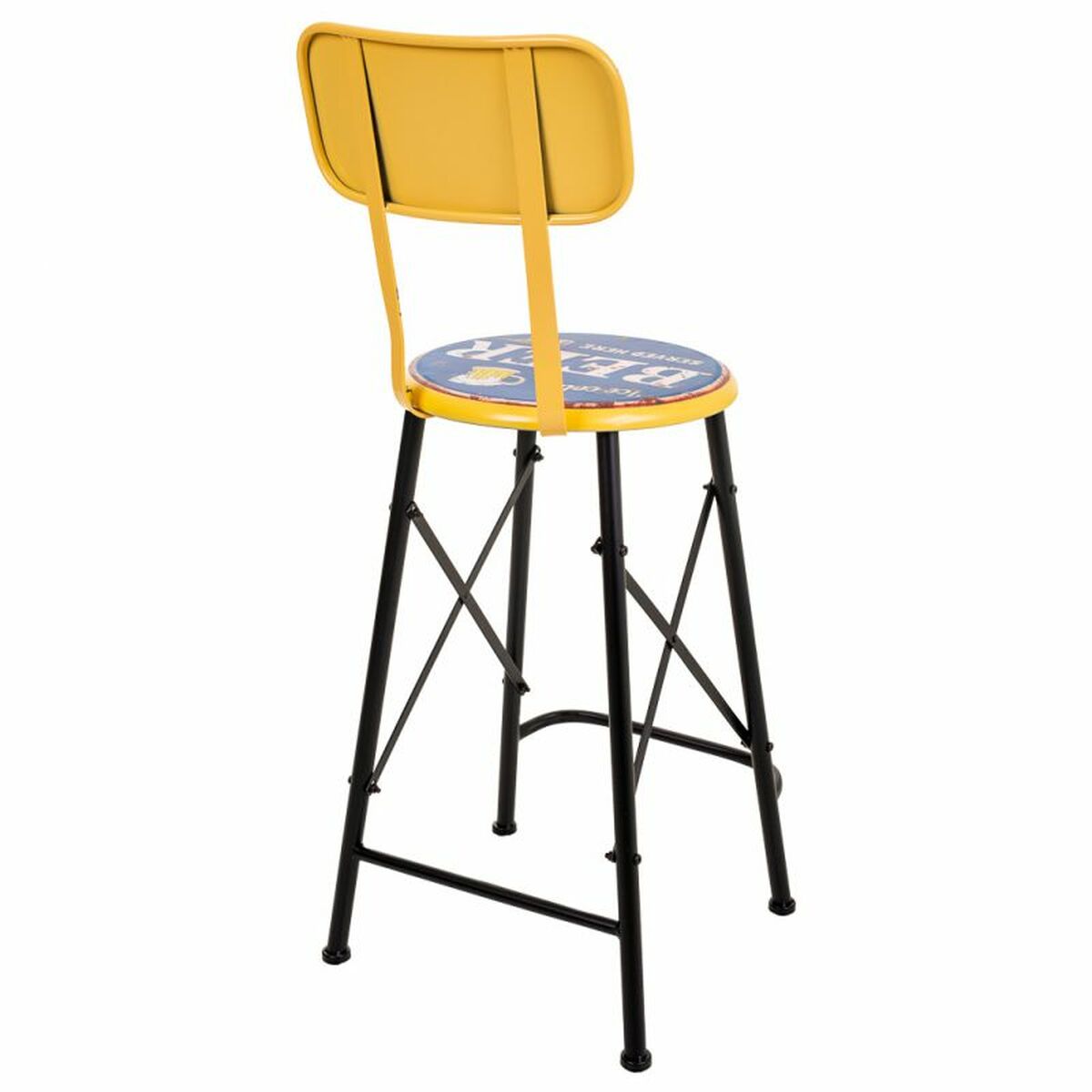 Sittpall Alexandra House Living Gul Järn 40 x 100 x 46 cm - 7