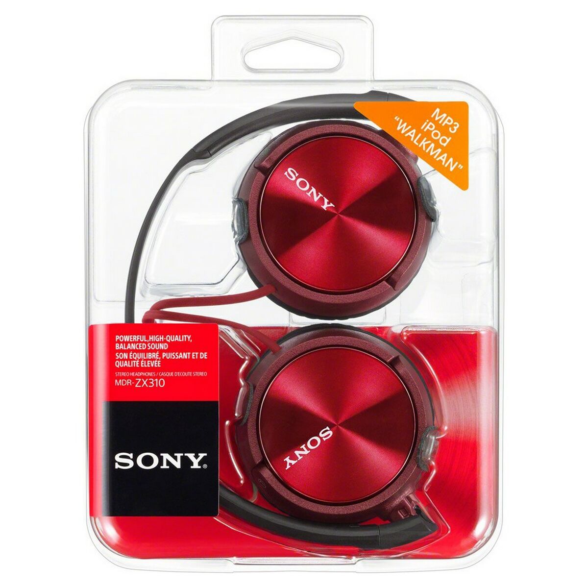 Diademhörlurar Sony MDR-ZX310AP Röd - 3