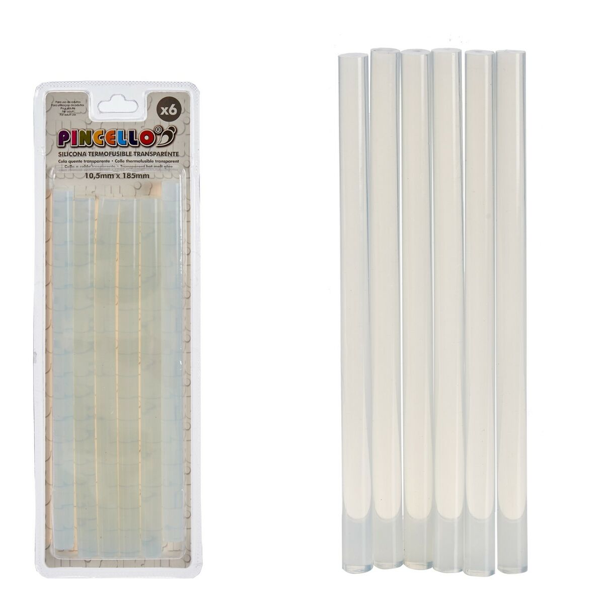 Silikon Pincello Transparent 1 x 24 x 8,5 cm Stång (12 antal) - 6