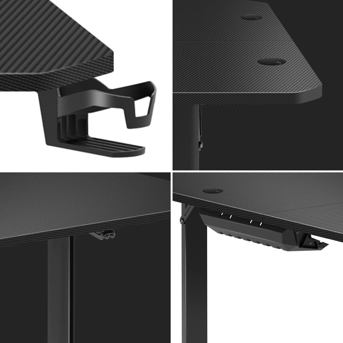 Skrivbord Gaming Huzaro HZ-Hero 4.7 Svart Trä MDF 160 x 75 cm - 7