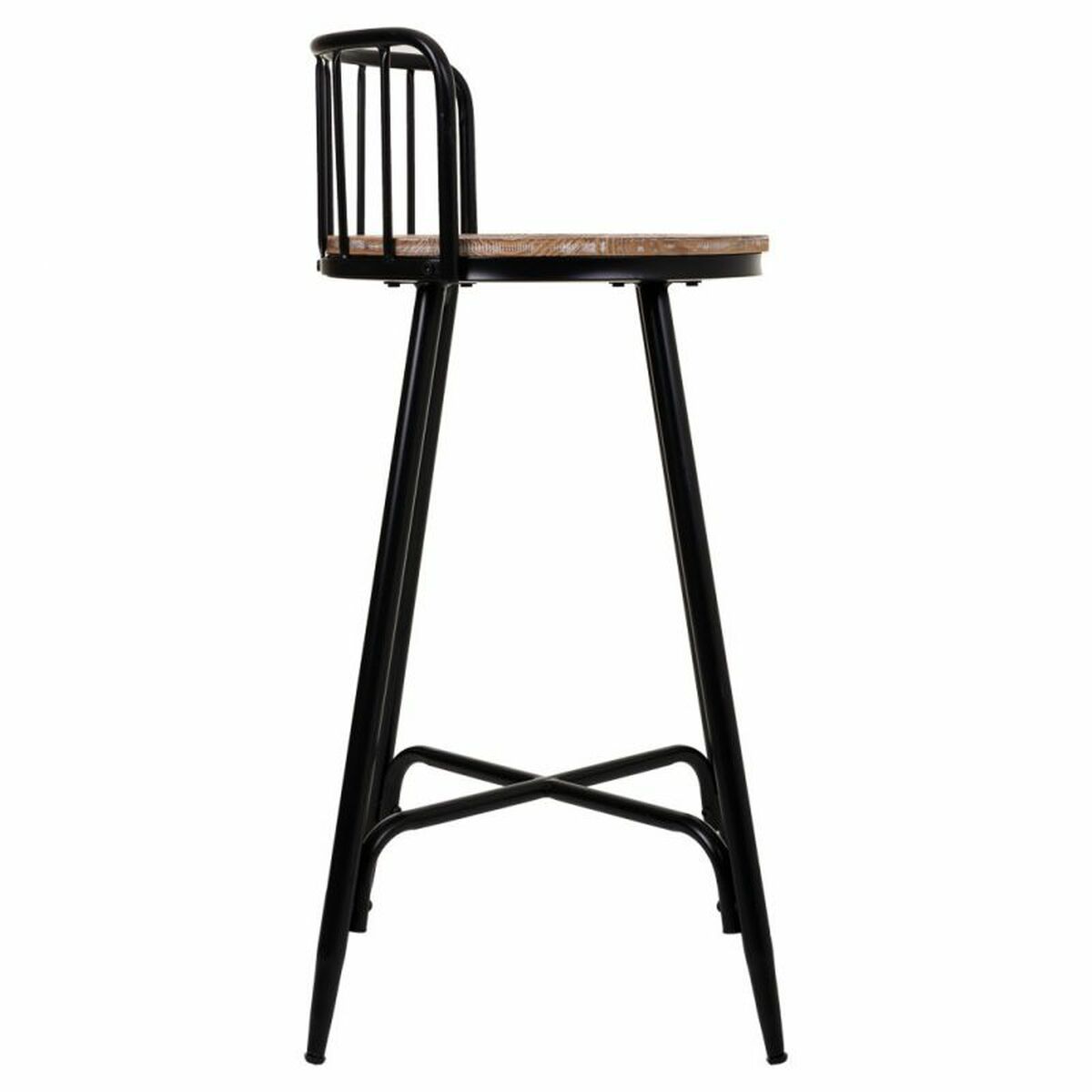 Sittpall Alexandra House Living Brun Järn Granträ 41 x 88 x 41 cm - 4
