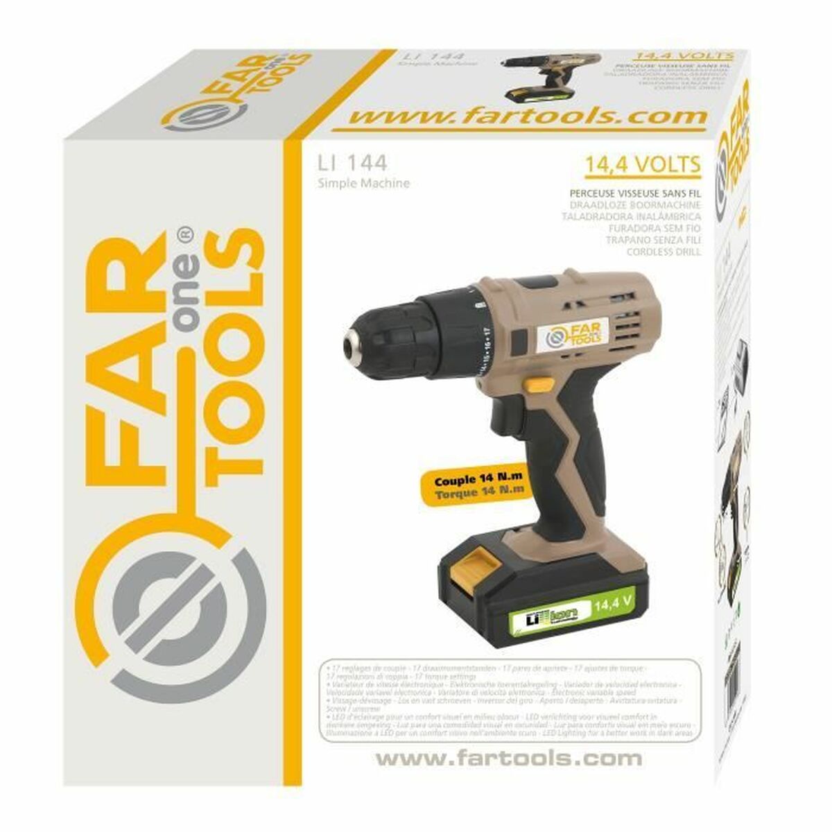 Elektrisk skruvmejsel Fartools ONE Cordless Drill LI 144 - 2