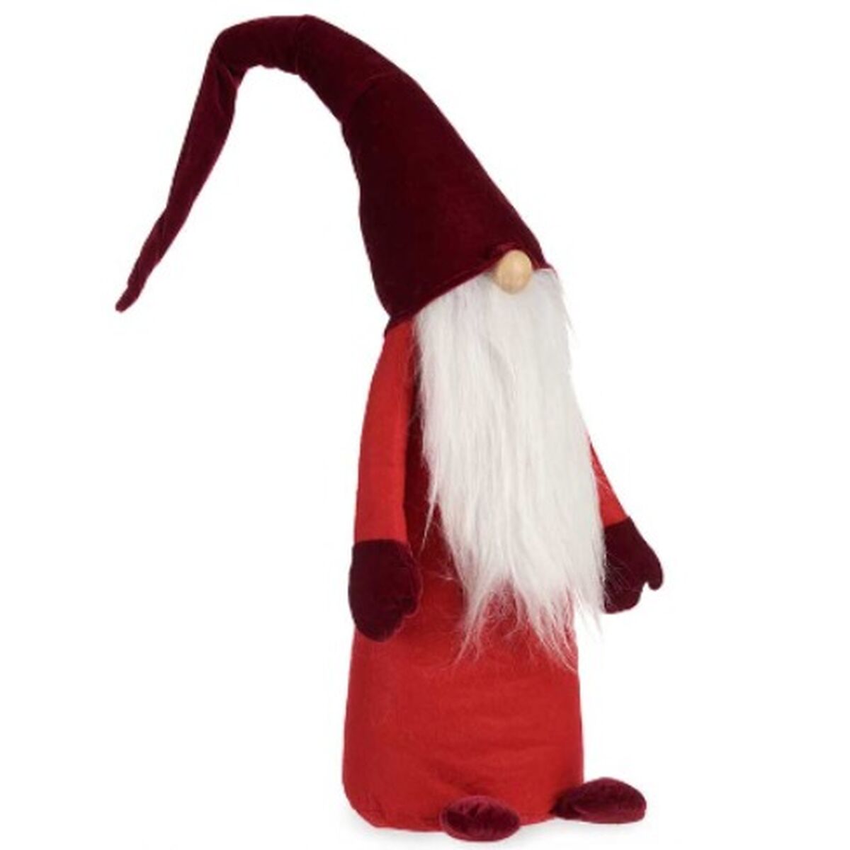 Prydnadsfigur Gnom Vit Röd Polyester Trä Sand 20 x 100 x 25 cm (8 antal) - 2