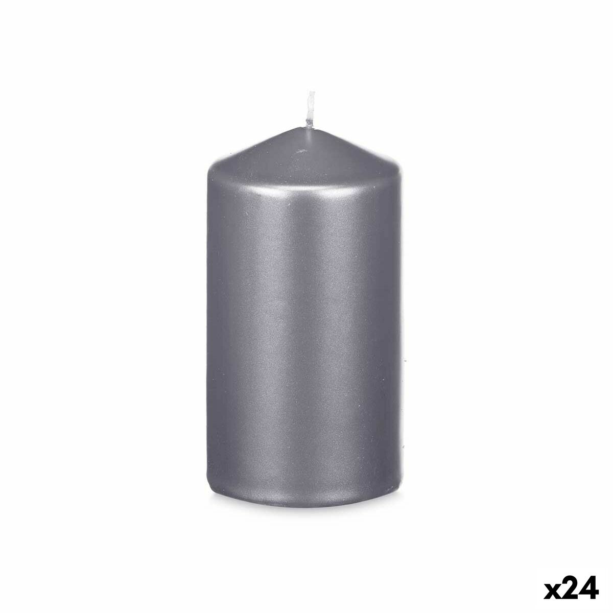 Ljus Acorde Silvrig 7 x 13 x 7 cm (24 antal)