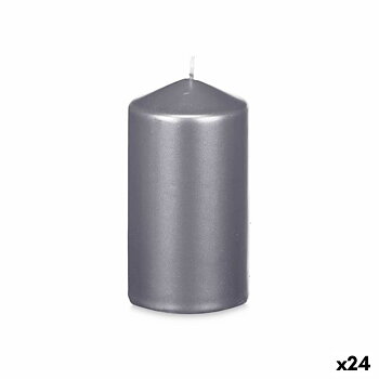 Ljus Acorde Silvrig 7 x 13 x 7 cm (24 antal)