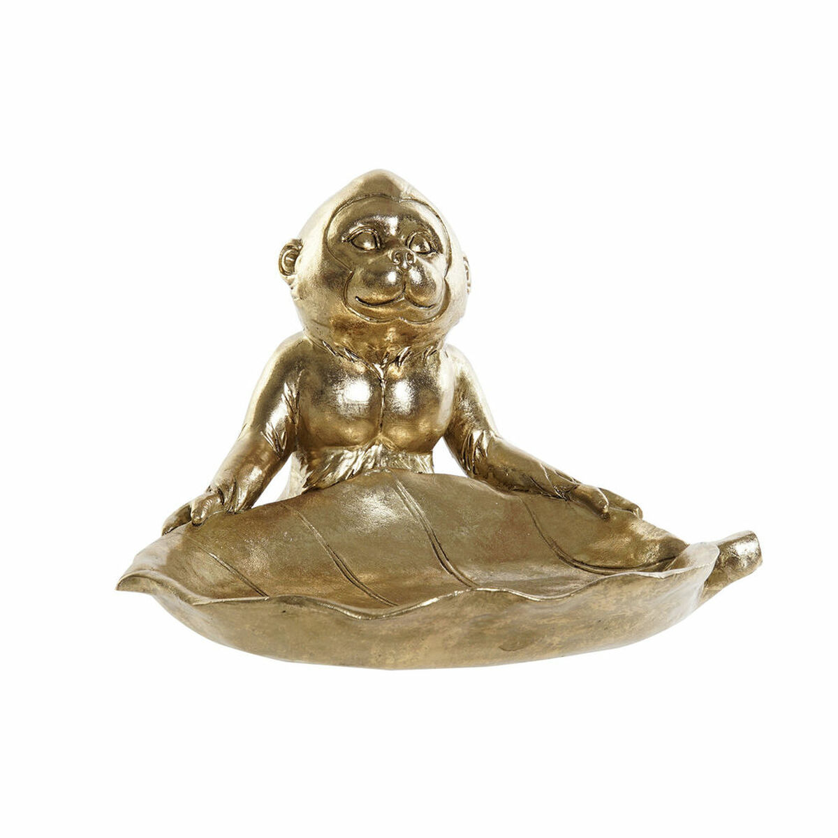 Prydnadsfigur DKD Home Decor Gyllene Kolonial Löv av en växt 23 x 20,4 x 14,8 cm - 4