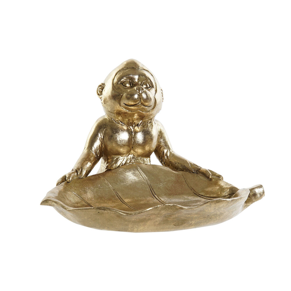 Prydnadsfigur DKD Home Decor Gyllene Kolonial Löv av en växt 23 x 20,4 x 14,8 cm - 2