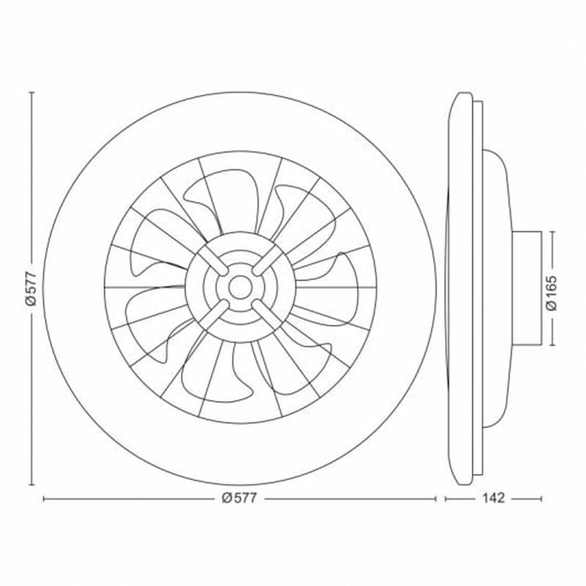 Takfläkt med belysning Philips Vit - 3