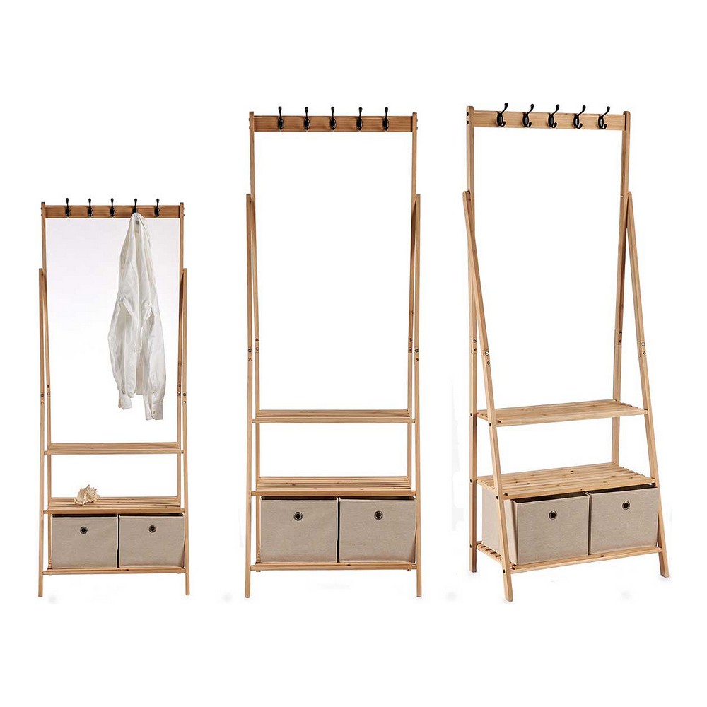 Klädhängare Kipit MH194001 Brun Beige Trä 40,5 x 175 x 67 cm - 2