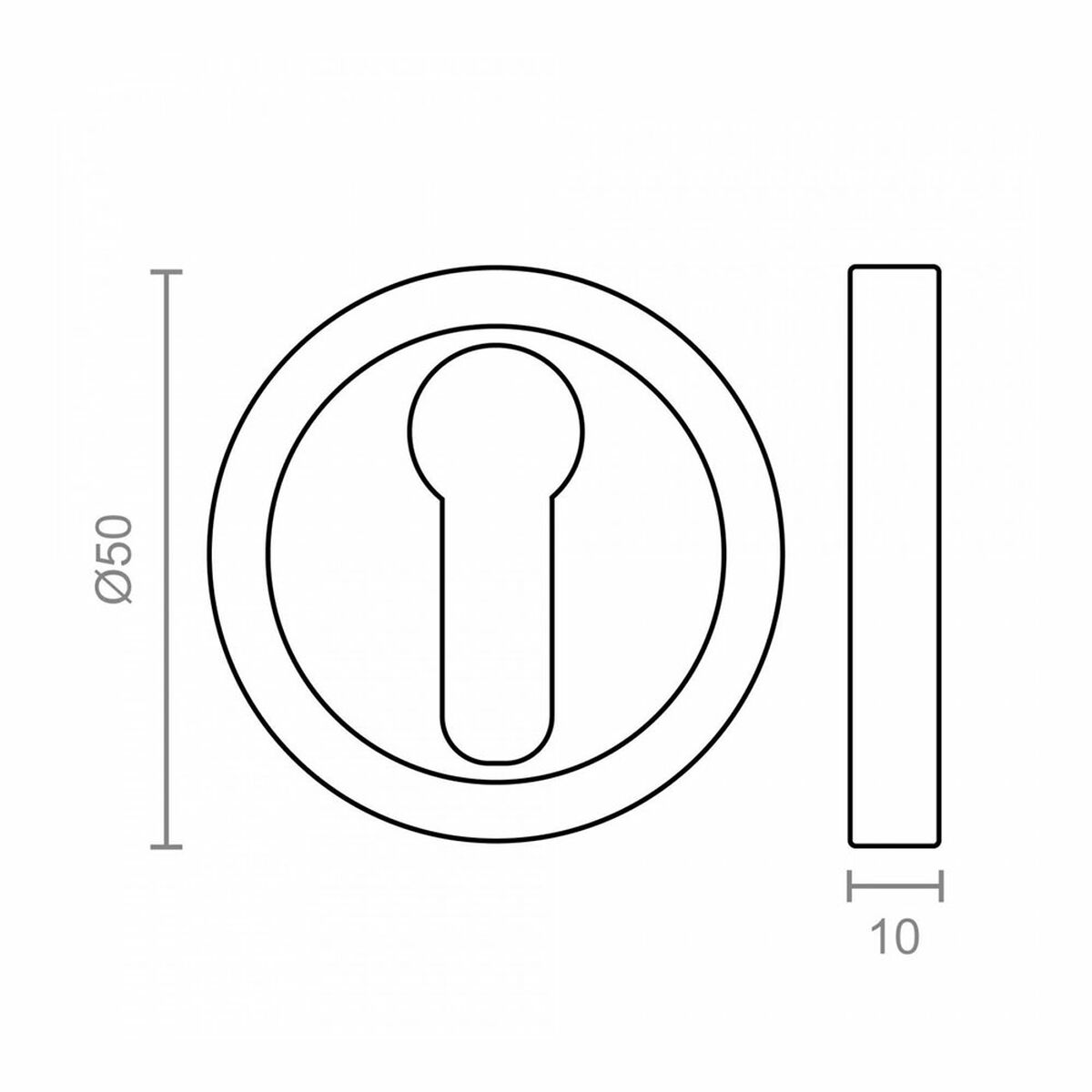 Nyckelhål EDM 85448 Pera 707 Aluminium ickel Ø 50 x 10 mm - 7