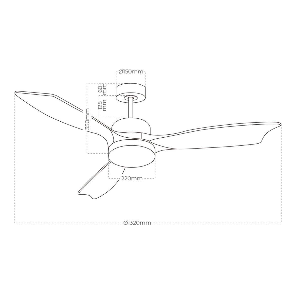 Takfläkt med belysning EDM 33819 Báltico 20 W 2190 Lm - 7