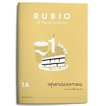 Matematik övningsbok Rubio Nº1A A5 spanska 20 Blad (10 antal)