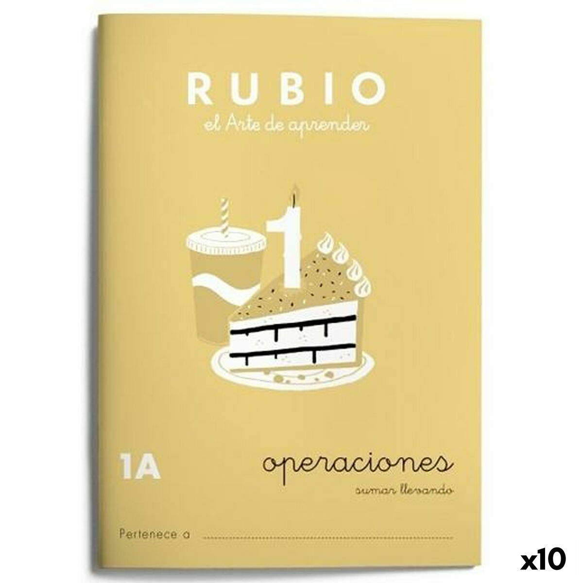 Matematik övningsbok Rubio Nº1A A5 spanska 20 Blad (10 antal)
