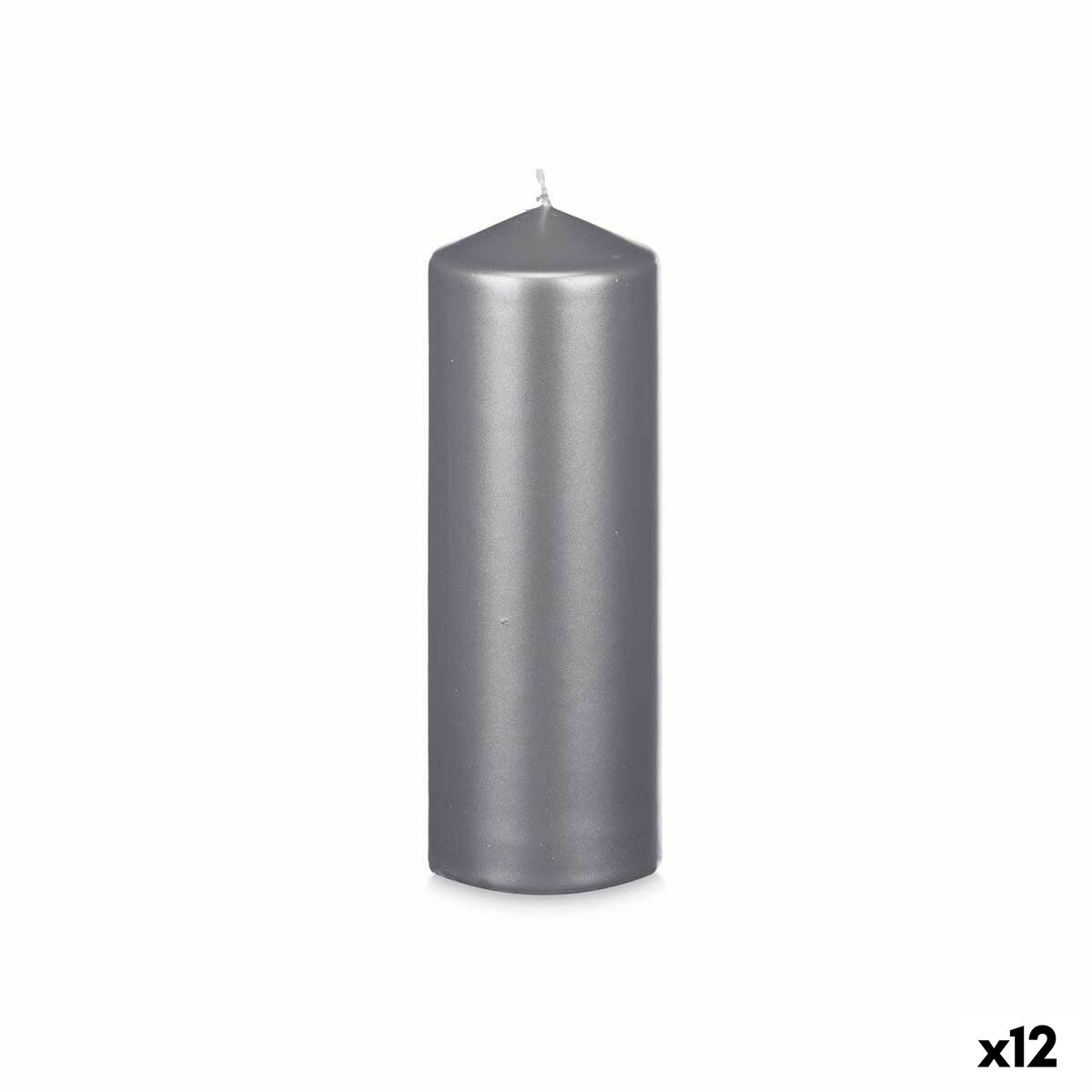 Ljus Acorde Silvrig 7 x 20 x 7 cm (12 antal)