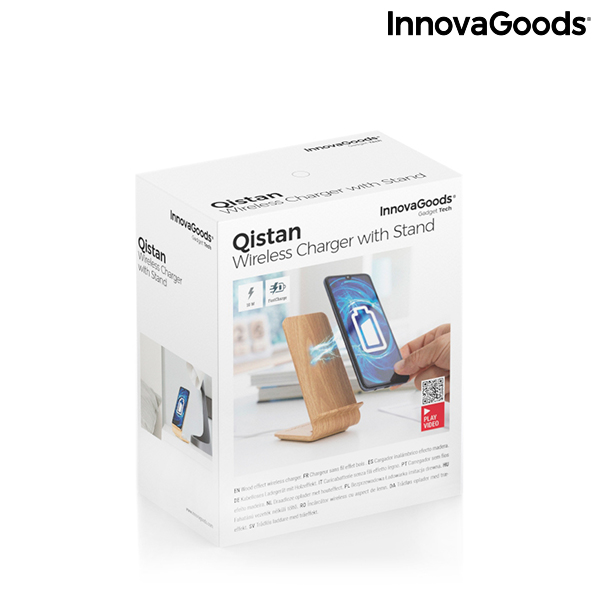 Sladdlös laddare och hållare med träutseende Qistan InnovaGoods - 2