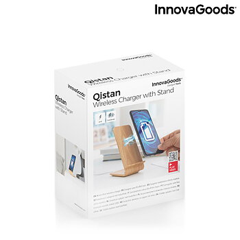 Sladdlös laddare och hållare med träutseende Qistan InnovaGoods