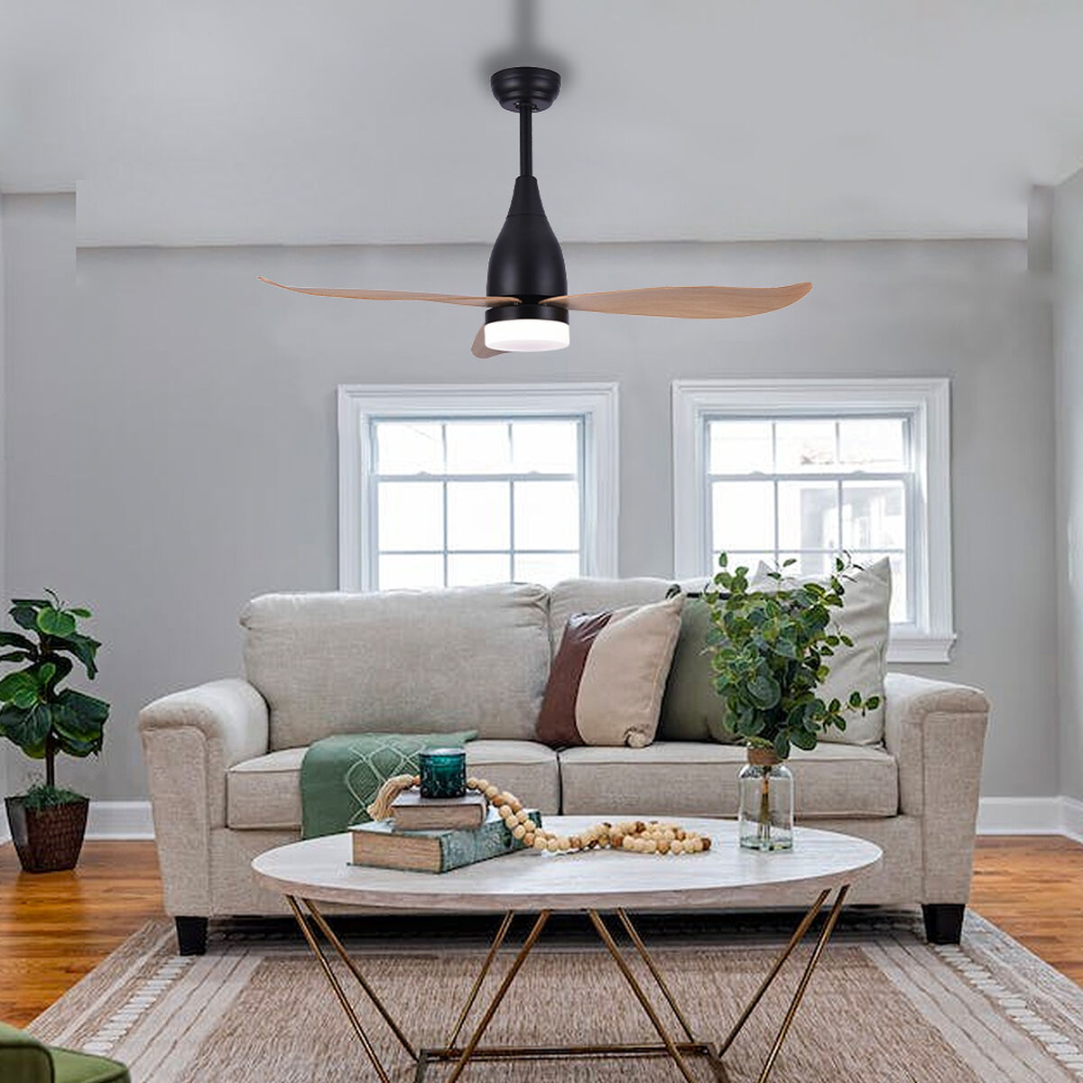 Takfläkt med belysning EDM 33815 Kattegat Svart 15 W 18 W 2190 Lm - 10