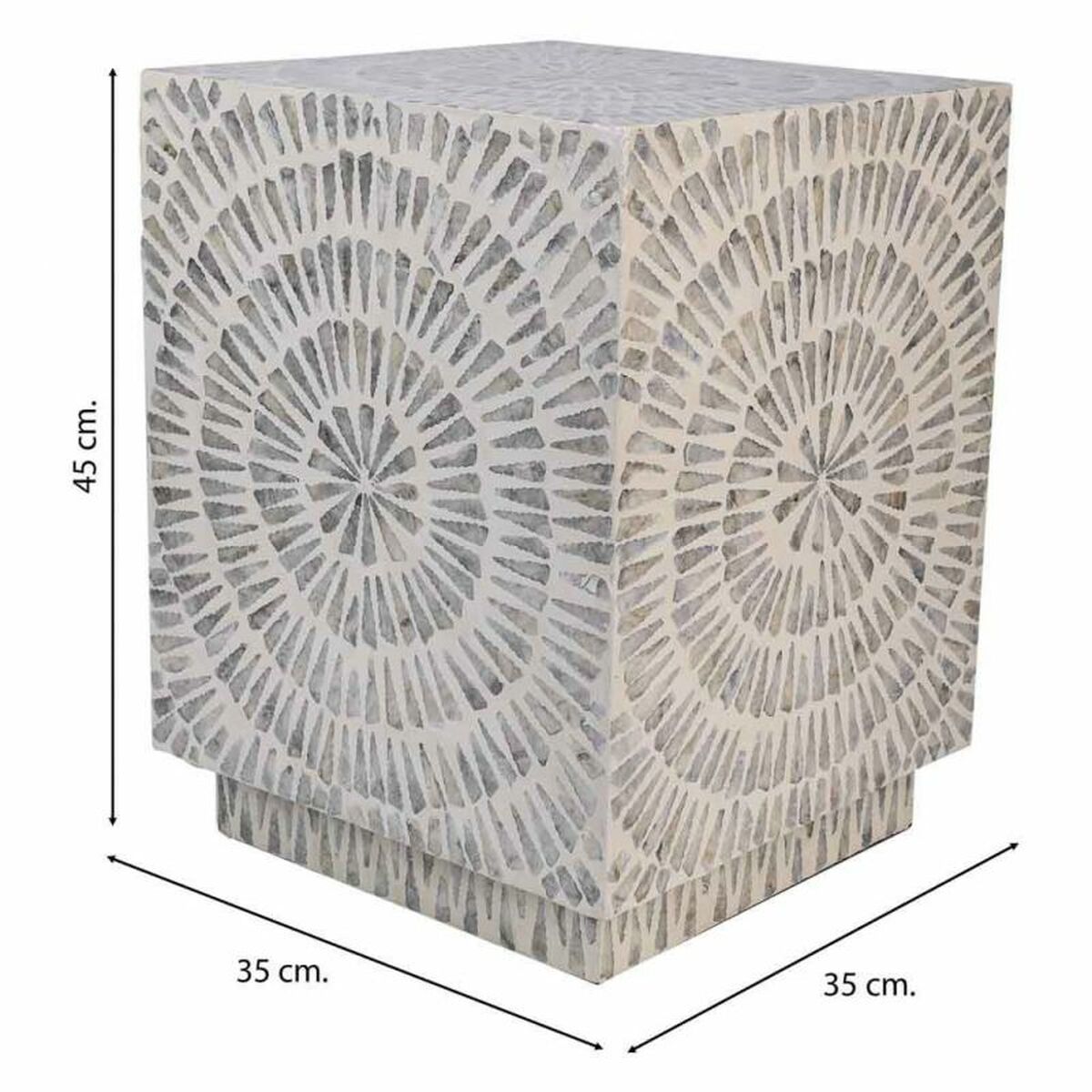 Sittpall Alexandra House Living Grå Trä MDF 35 x 45 x 35 cm - 4