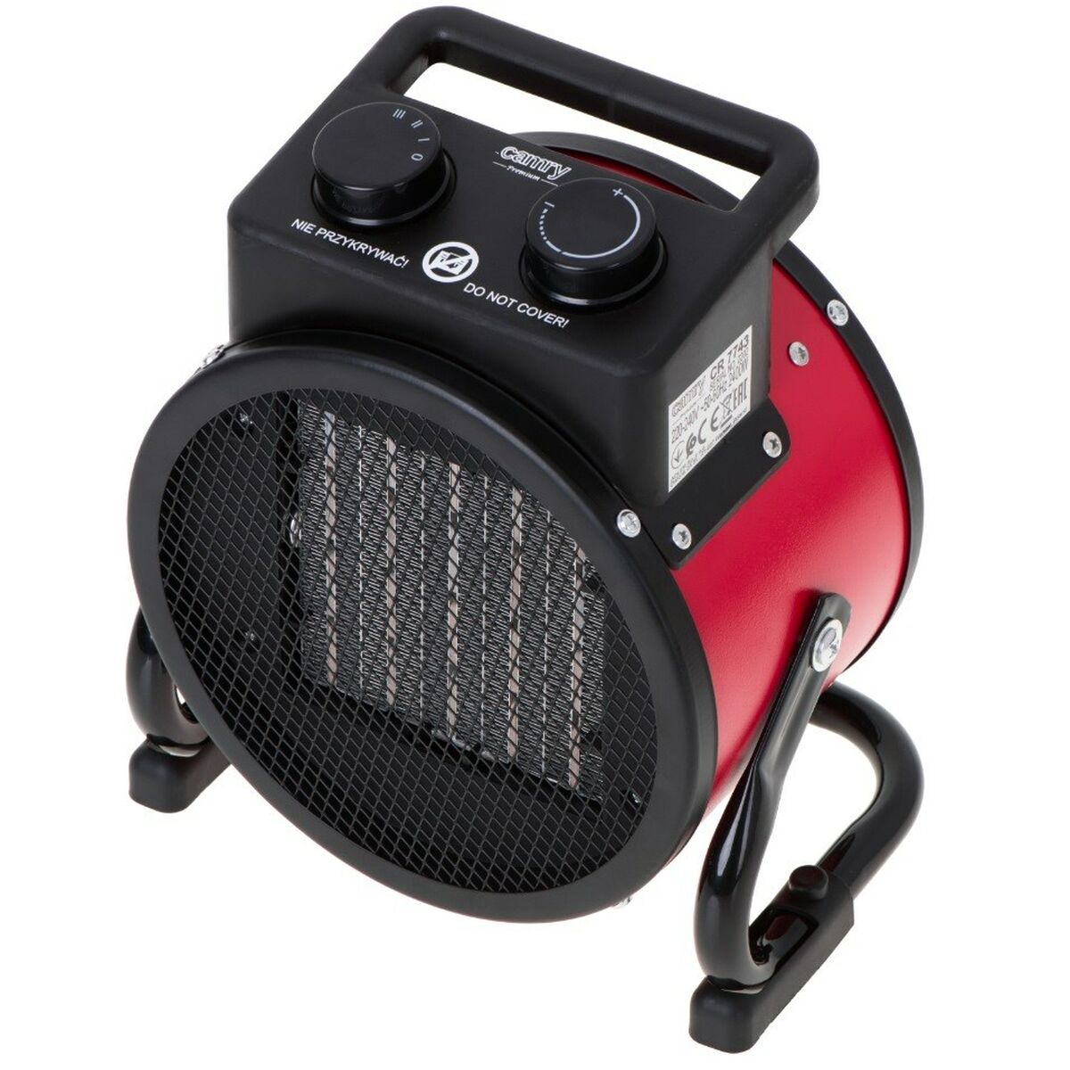 Bärbar värmefläkt Adler CR 7743 Röd 2400 W - 3