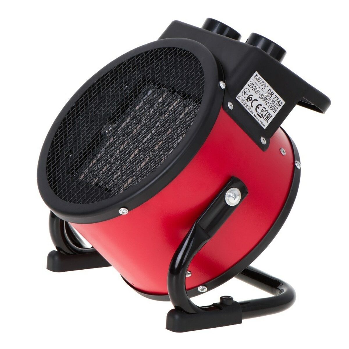 Bärbar värmefläkt Adler CR 7743 Röd 2400 W - 2