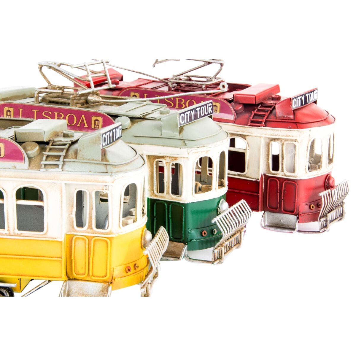Prydnadsfigur DKD Home Decor Tåg Vintage 27 x 8,5 x 15,5 cm (3 antal) - 2