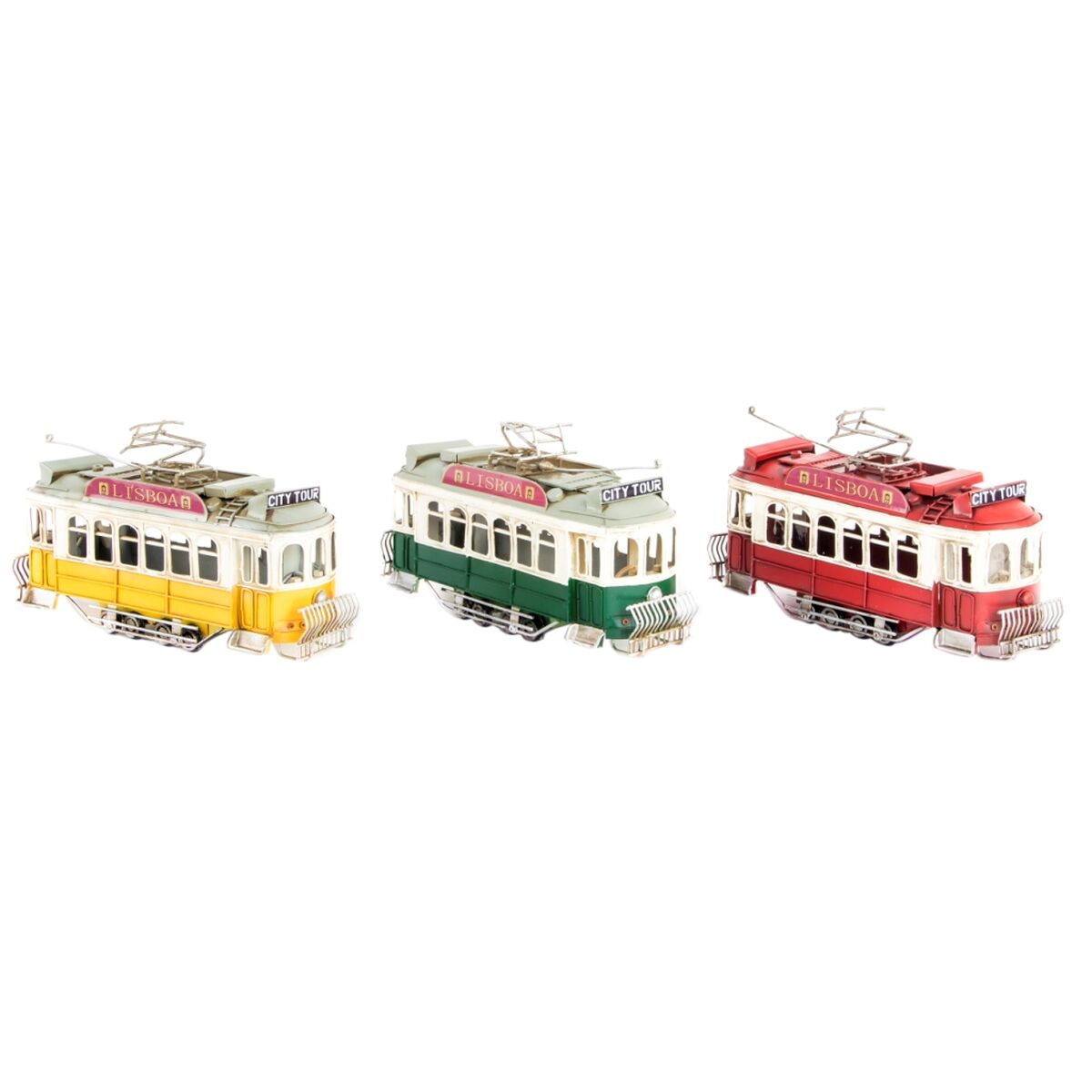 Prydnadsfigur DKD Home Decor Tåg Vintage 27 x 8,5 x 15,5 cm (3 antal)