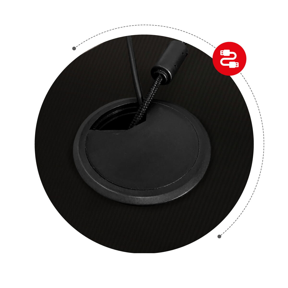 Skrivbord Gaming Huzaro Hero 2.5 Svart Aluminium 120 x 60 cm - 6