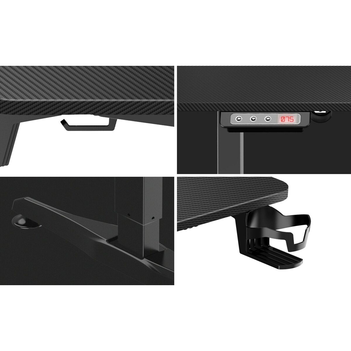Skrivbord Huzaro HZ-Hero 8.5 Svart 140 x 60 cm - 2