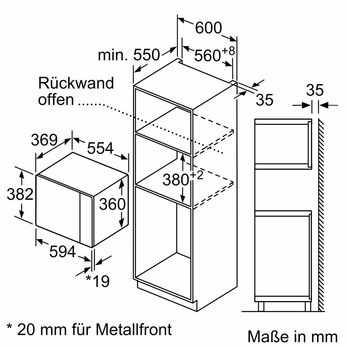 Mikrovågsugn med Grill BOSCH Vit 900 W 25 L (Renoverade B) - 8