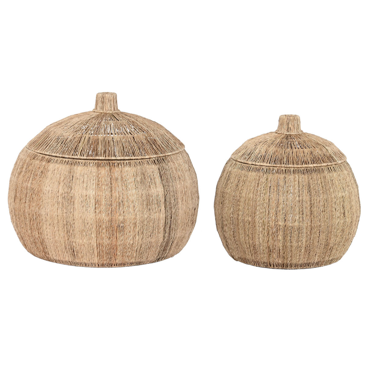 Korg - set DKD Home Decor 55 x 55 x 45 cm Tropiskt Jute
