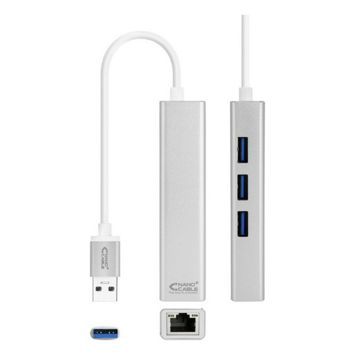 USB 3.0 till Gigabit Ethernet-adapter NANOCABLE 10.03.0403 - 3