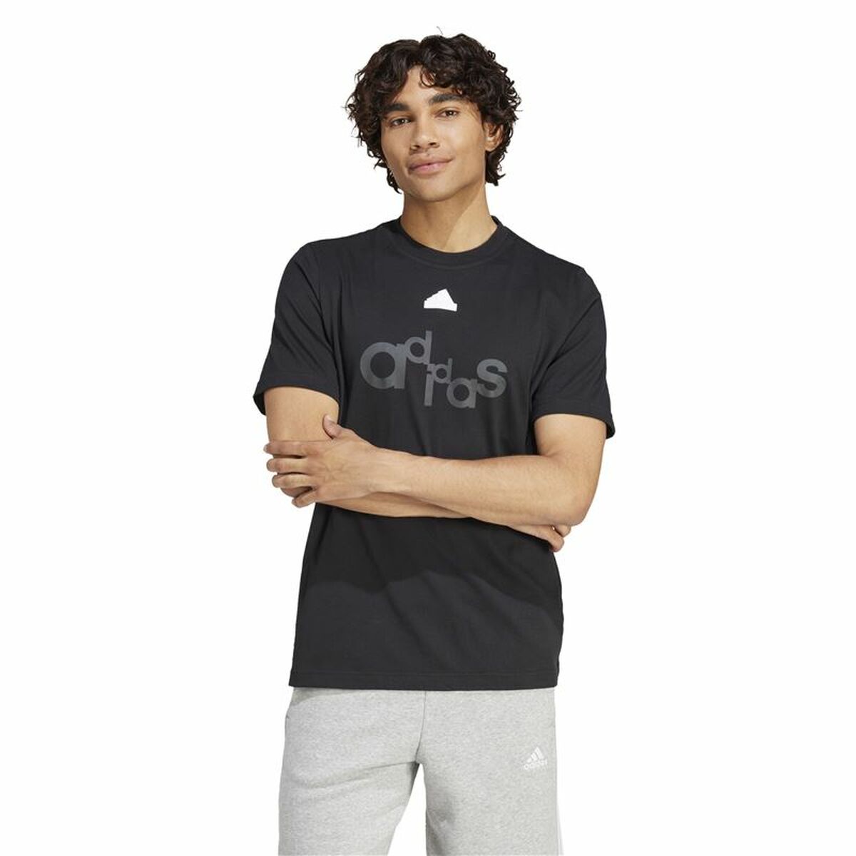 T-shirt med kortärm Herr Adidas Graphic Print Fleece - 2