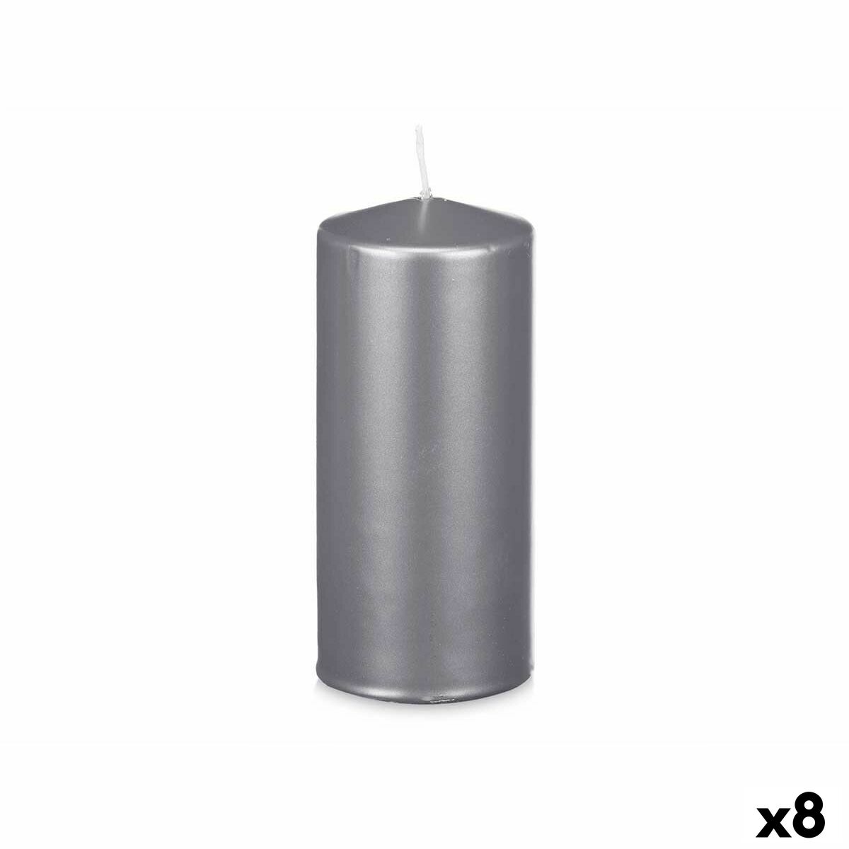Ljus Acorde Silvrig 9 x 20 x 9 cm (8 antal)