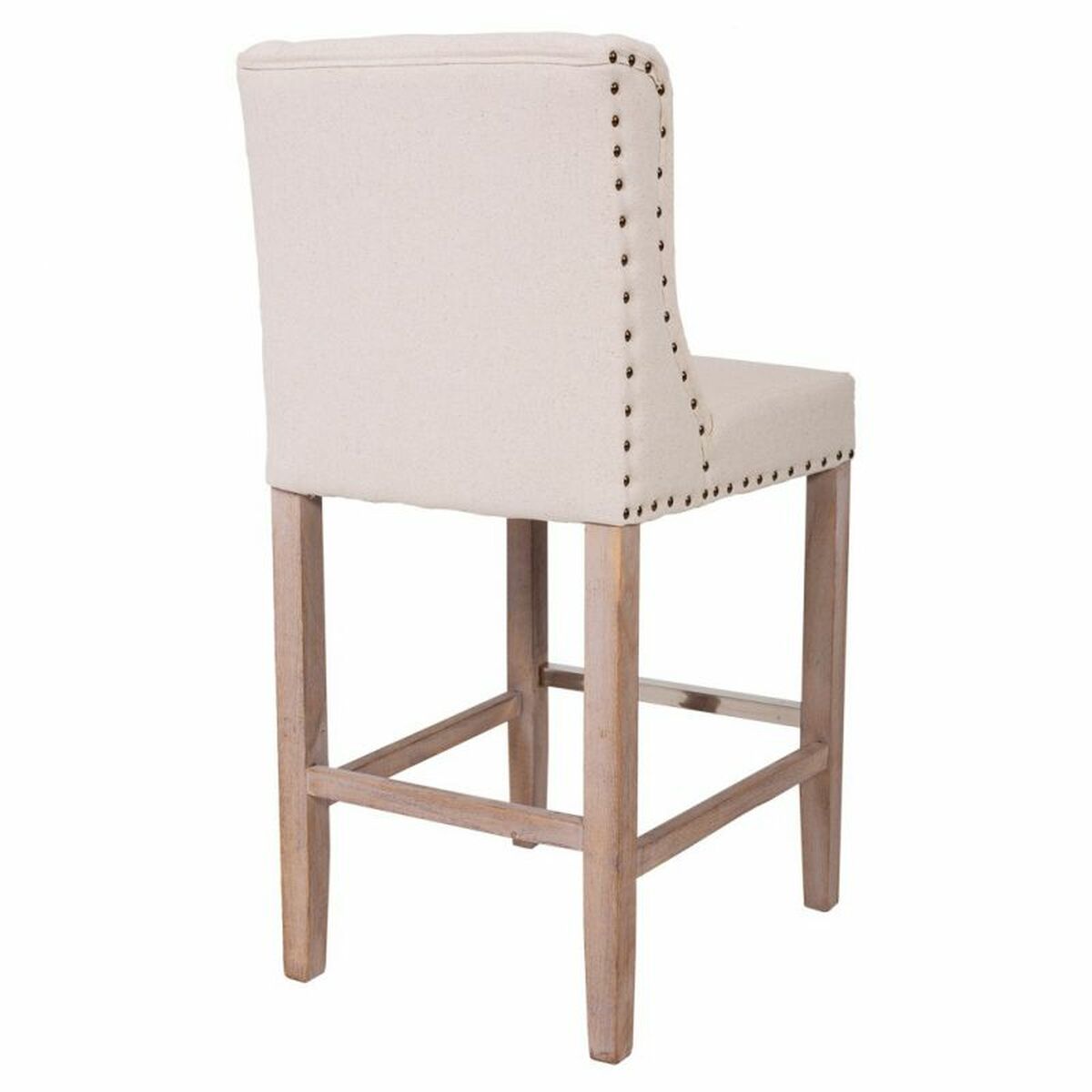 Sittpall Alexandra House Living Beige Gummiträ 58 x 104 x 48 cm - 5