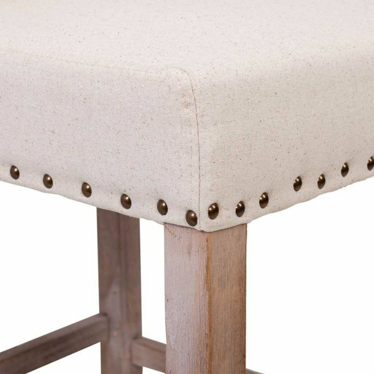 Sittpall Alexandra House Living Beige Gummiträ 58 x 104 x 48 cm - 8