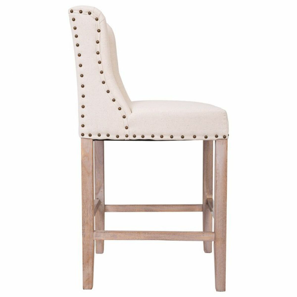 Sittpall Alexandra House Living Beige Gummiträ 58 x 104 x 48 cm - 3