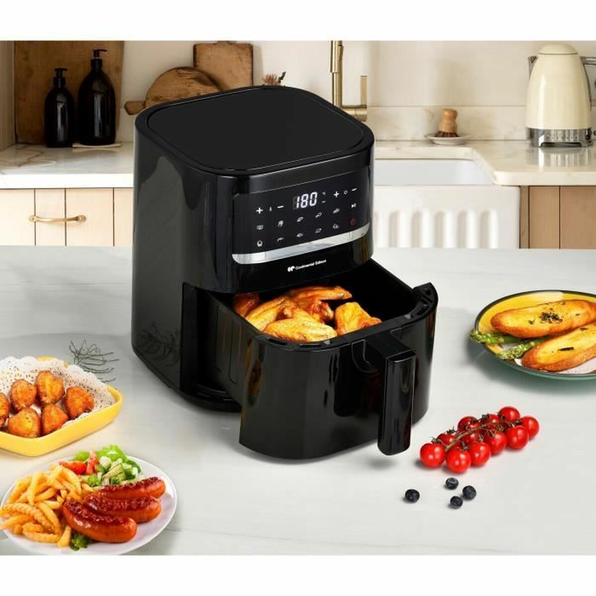 Luftfritös Continental Edison Svart 1400 W 1200-1400 W 4,5 L - 4