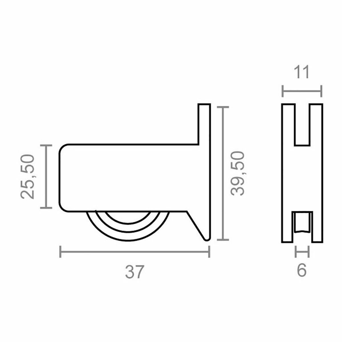 Lager EDM 85471 CO-22 rd08 Nylon 37 x 39,5 mm (2 antal) - 7