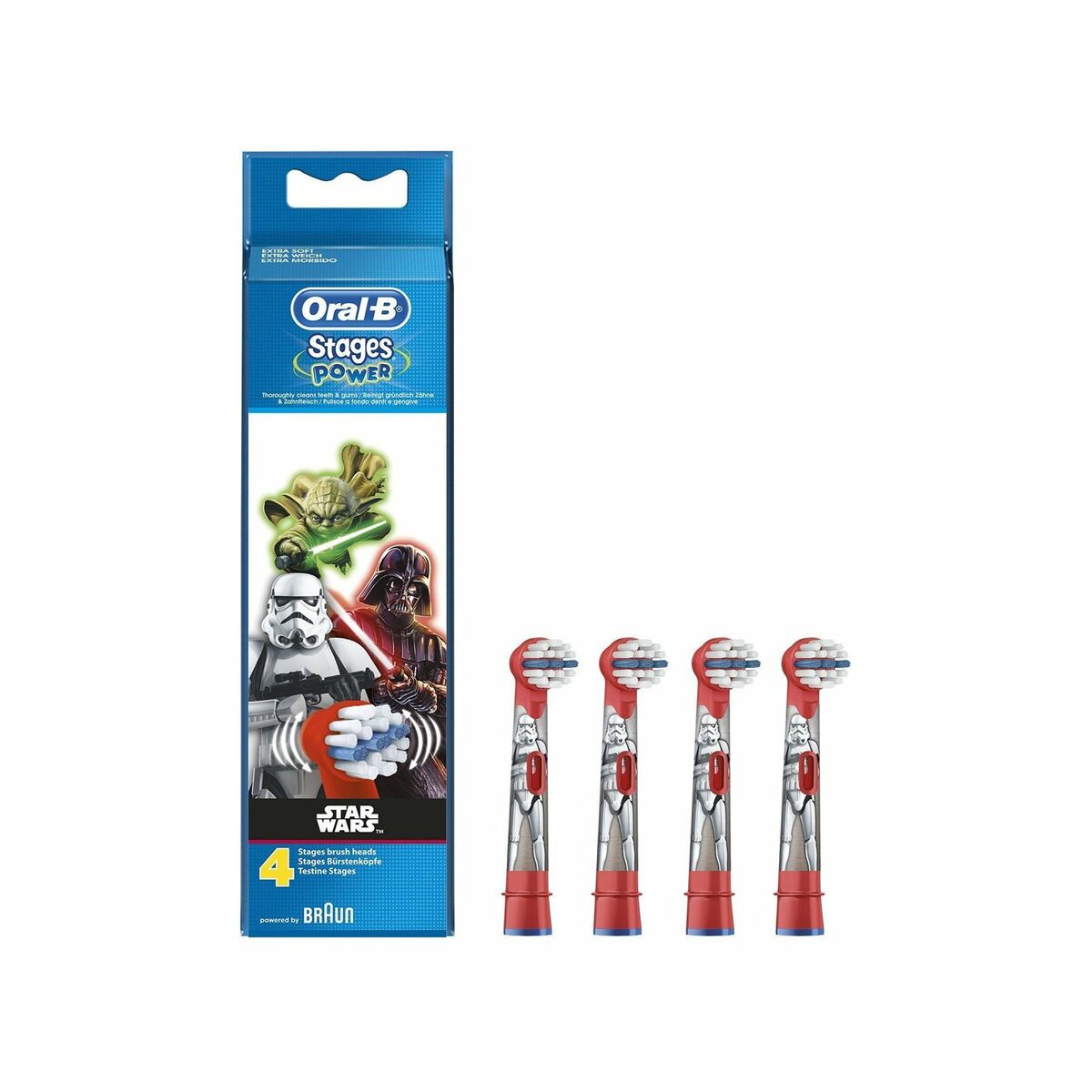 Tandborsthuvud Oral-B 80352668 Röd Vit 4 antal - 5